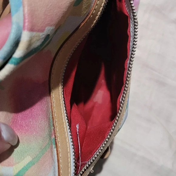 Leather Maurizio Taiuti floral crossbody bag - Picture 8 of 9